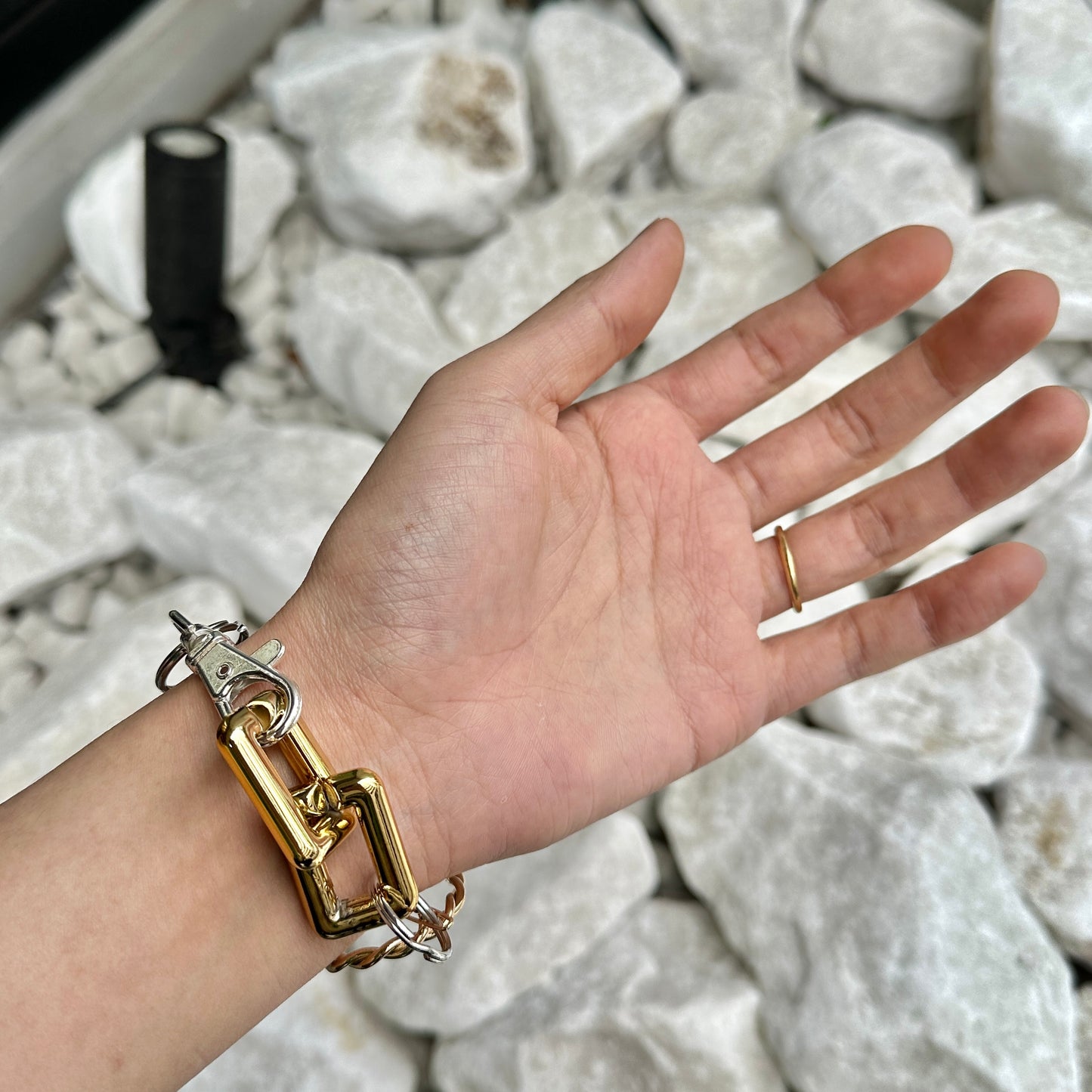 BLESS / MATERIALMIX BRACELET "HAIRPIN"