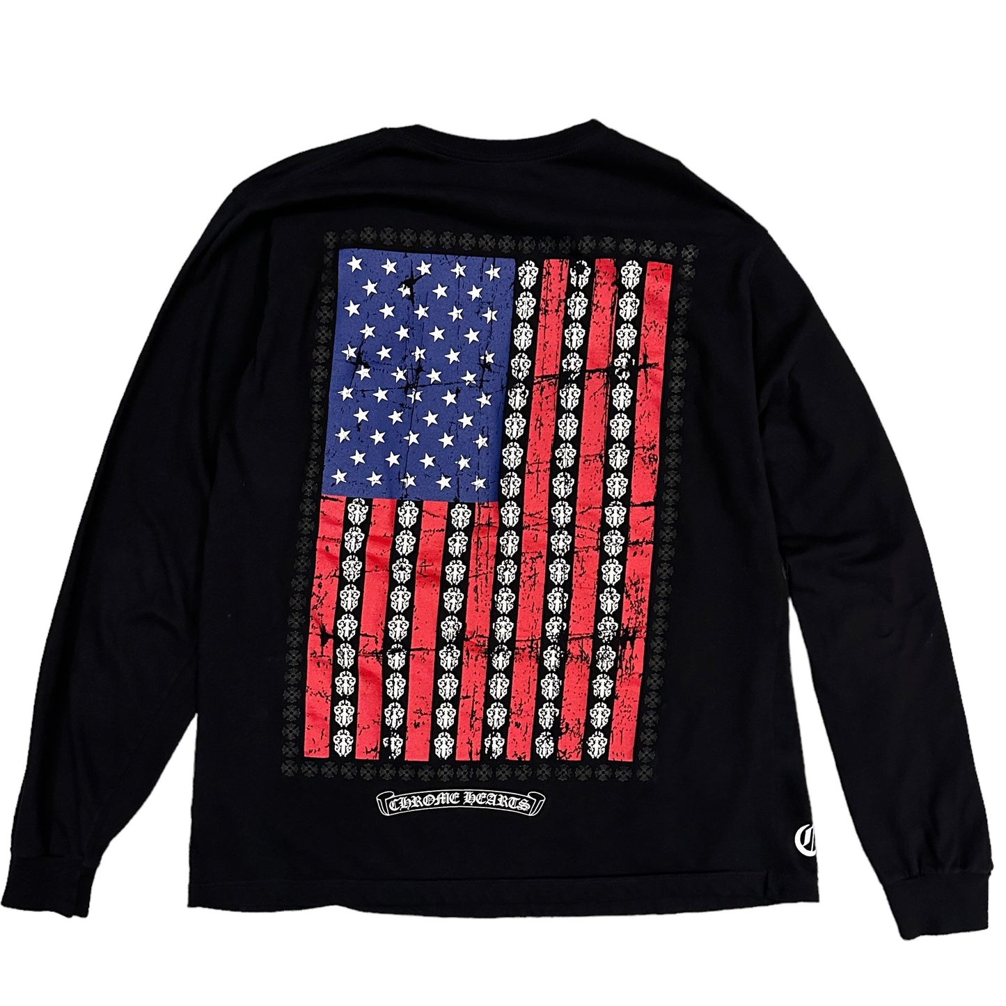 CHROME HEARTS / USA FLAG LONG SLEEVE SHIRT