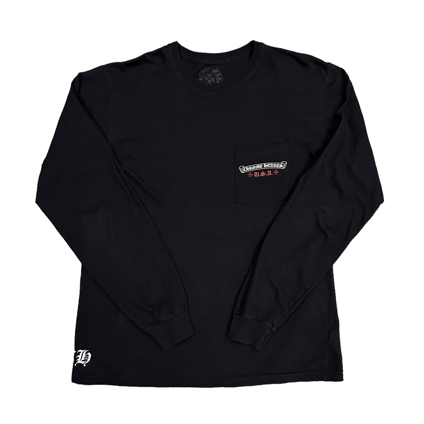 CHROME HEARTS / USA FLAG LONG SLEEVE SHIRT