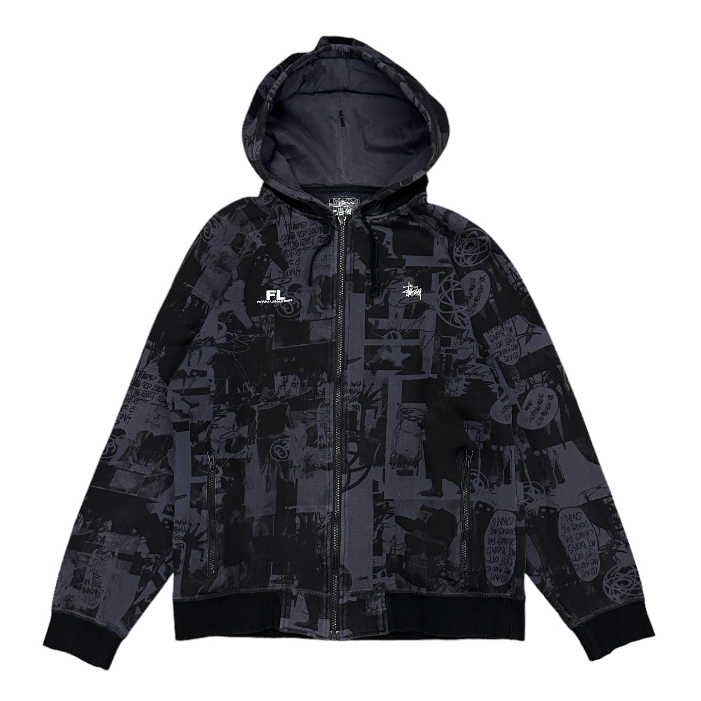 STUSSY × FUTURA / ZIP UP HOODIE