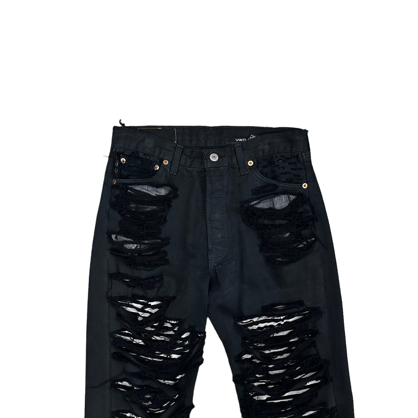 VINTI ANDREWS / LEVIS501 REMAKE DAMAGE DENIM PANTS