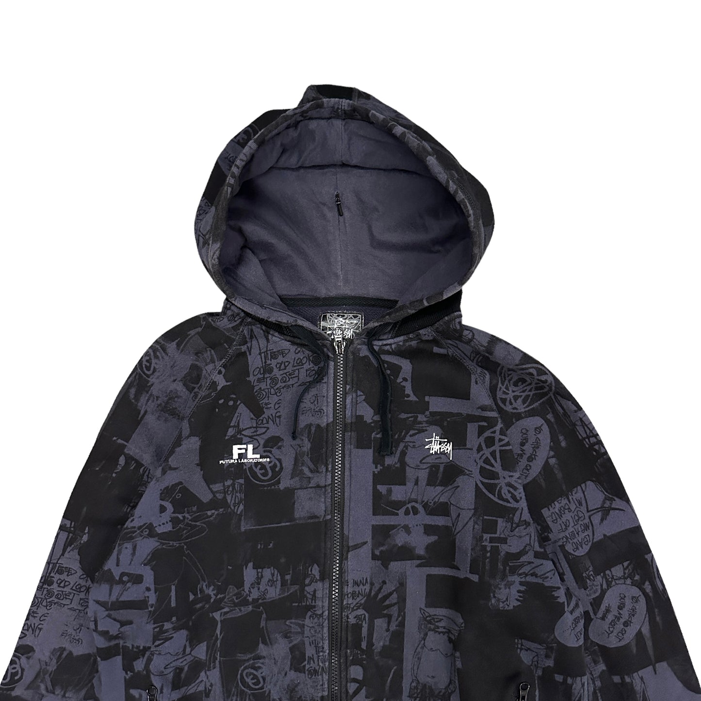 STUSSY × FUTURA / ZIP UP HOODIE