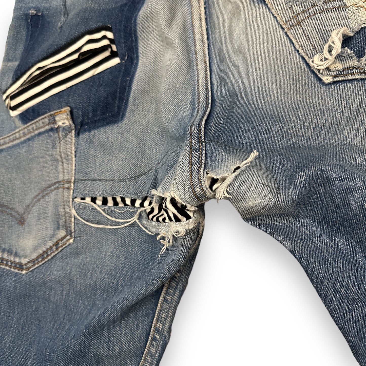 VINTI ANDREWS / LEVIS501 REMAKE DAMAGE DENIM PANTS