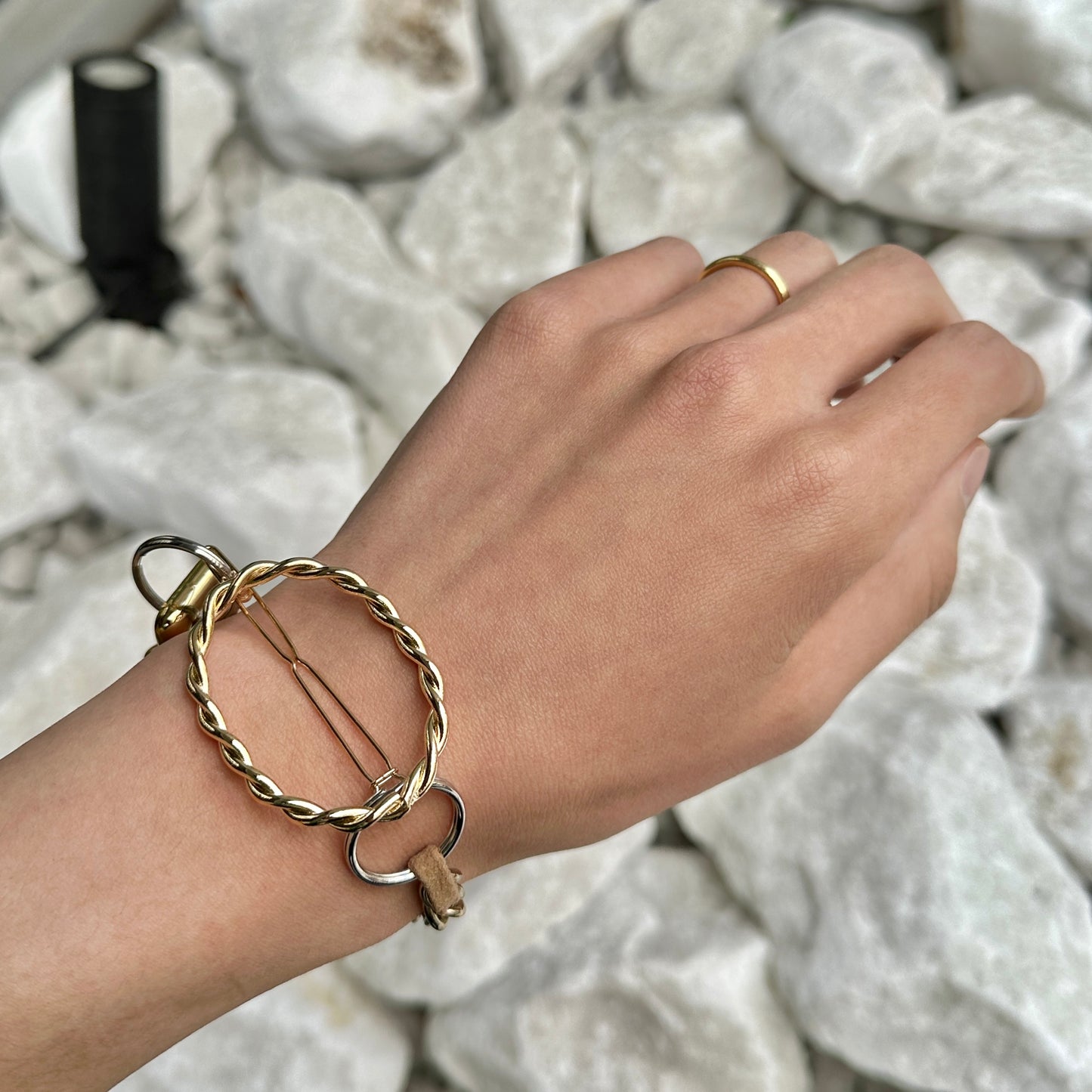 BLESS / MATERIALMIX BRACELET "HAIRPIN"