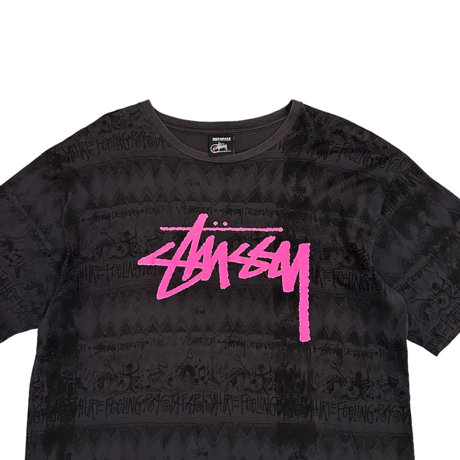 STUSSY×RESONATE GOODENOUGH 総柄Tシャツ L - Tシャツ/カットソー(半袖